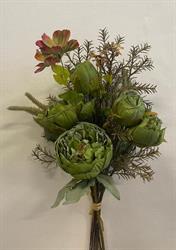 Mazzo Peonie/Erbe Verde Assortito h 50 cm