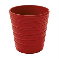 Vaso Ceramica Orchidea Rigato Rosso h 14 cm Ø 13 cm