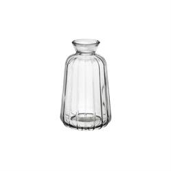 Bottiglietta Vetro Rigata Trasparente h 11 cm Ø 6.7 cm