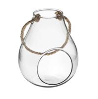 Sfera Vetro C/Corda Trasparente h 15 cm Ø 12 cm