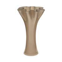 Vaso Vetro Smerlato Tortora h 30 cm Ø 18 cm