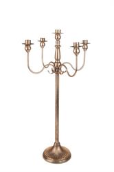 Candeliere x 5 Metallo Oro h 75 cm