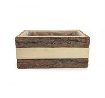 Cassetta Corteccia+Legno Naturale h 12 cm l 26x14 cm