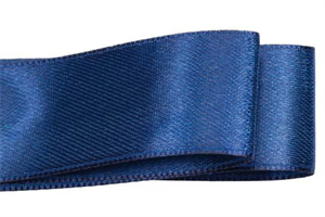 Nastro Doppio Raso Blu Notte h 2.5 cm l 50 mt