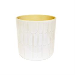 Caspo' Dritto Moderno Bianco Lucido h 15 cm Ø 16 cm