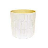 Caspo' Dritto Moderno Bianco Lucido h 15 cm Ø 16 cm