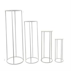 S/4 Alzate Tonde Bianco h 100 cm Ø 30 cm / h 40 cm Ø 20 CM
