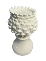 Calice C/Base Ceramica Bianco h 22.5 cm Ø 14 cm