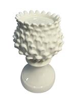 Calice C/Base Ceramica Bianco h 22.5 cm Ø 14 cm