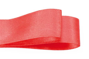 Nastro Doppio Raso Corallo h 3.8 cm l 25 mt