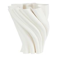 Vaso Ceramica Ondulato Bianco h 26 cm Ø 25 cm