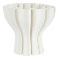 Vaso Ceramica Ondulato Bianco h 20 cm Ø 29 cm