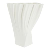 Vaso Ceramica Ondulato Bianco h 34 cm Ø 28 cm