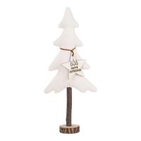 Alberello Stoffa Bianco h 43 cm