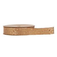 Nastro Tessuto ST Rangoli Bronzo h 2.5 cm l 10 mt