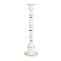 Portacandela Metallo Bianco h 44.5 cm Ø 12 cm