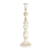 Portacandela Metallo Bianco h 47.5 cm Ø 13 cm