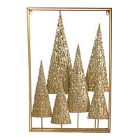 Quadro Alberelli Metallo Oro h 75 cm l 50x10 cm