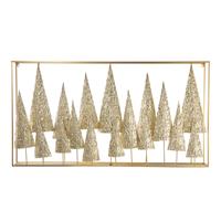 Quadro Alberelli Metallo Oro h 75 cm l 140x10.5 cm
