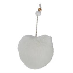 Sfera Pelliccia Da Appendere Bianco Ø 10 cm