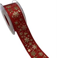 Nastro Tessuto ST Xmass Style Rosso h 4 cm l 15 mt