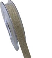 Nastro Tessuto Filo Oro Spark Bianco h 1.5 cm l 20 mt