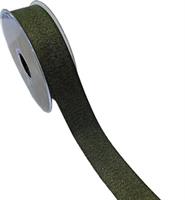 Nastro Tessuto Filo Oro Spark Verde Bosco h 3 cm l 20 mt