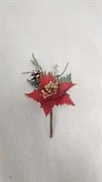 Pick C/Stella Natale Rosso h 15 cm Ø 8 cm