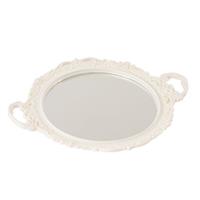 Vassoio Specchio C/Cornice Bianco Ø 31 cm