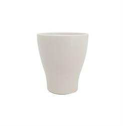 Vaso Ceramica Sagomato Bianco h 16 cm Ø 14 cm