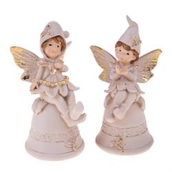 S/2 Fatina Su Campana Beige h 13 cm