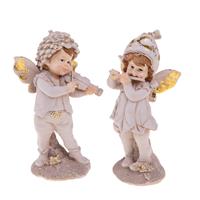 S/2 Fatina Musicale Beige h 19.5 cm