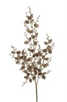 Ramo C/Pigne x 3 Bianco/Marrone h 47 cm