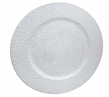 Piatto Decoro Uncinetto T Bianco Ø 33 cm