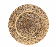 Piatto Decoro Uncinetto T Oro Ø 33 cm
