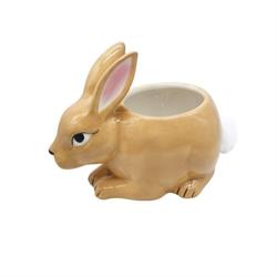 Coniglio Ceramica C/Coda h 14.5 cm l 19x12 cm