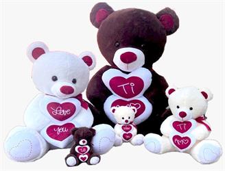 Peluche Orso C/2 Cuori