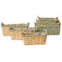 S/3 Cesti Rettangolari Col Mix h 14.5/18.5 cm l 36x19 cm