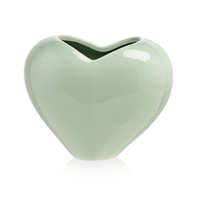 Vaso Cuore Ceramica Salvia h 13 cm Ø 17 cm
