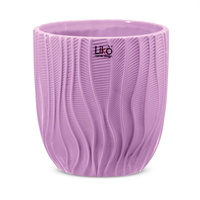 Vaso Ceramica Antigua Fucsia h 14 cm Ø 13 cm