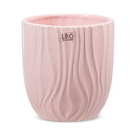 Vaso Ceramica Antigua Rosa h 14 cm Ø 13 cm