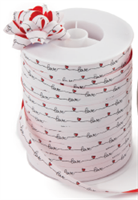 Nastro Splendene PPL Bianco ST Love h 1 cm l 250 mt