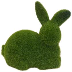 Coniglio Ceramica Erba Verde h 13 cm l 14 cm