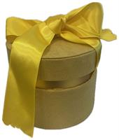 Flower Box Tondo Velluto Giallo h 9 cm Ø 12 cm