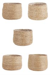 S/5 Cesto Sea Grass Naturale h 47 cm Ø 60 cm