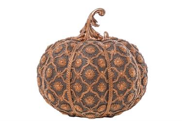 Zucca Resina Marrone h 27 cm Ø 27.5 cm