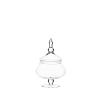 Coppa Vetro C/Coperccio Potisce Trasparente h 21 cm Ø 11 cm