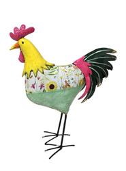 Gallo Metallo Stilizzato h 47.5 cm l 38x14.5 cm