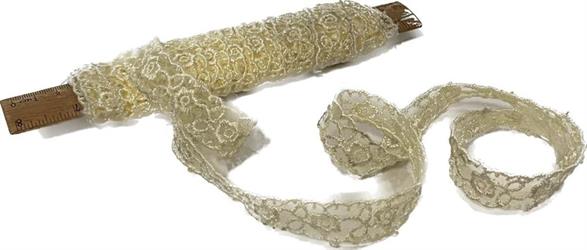 Nastro Macrame' Su Righello Crema h 2 cm l 7 mt