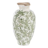 Vaso Ceramica Decorato Verde h 31.5 cm